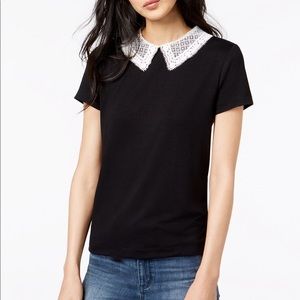 Maison Jules Lace-collared shirt